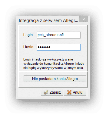 Integracja Z Allegro Pl Streamsoft Pcbiznes Aga Ala Ewa