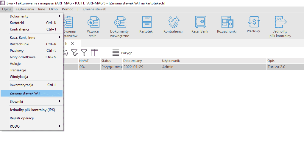 Okresowa obniżka stawek VAT